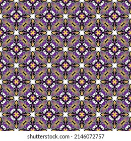 Beautiful motley seamless pattern. Overlapping art forms, stripes, polygons, segments are grouped and arranged in a certain order. Vector. 