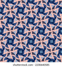 Beautiful motley seamless pattern. Overlapping art forms, stripes, polygons, segments are grouped and arranged in a certain order. Vector. 
