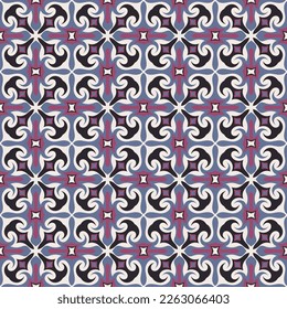 Beautiful motley seamless pattern. Overlapping art forms, stripes, polygons, segments are grouped and arranged in a certain order. Vector. 