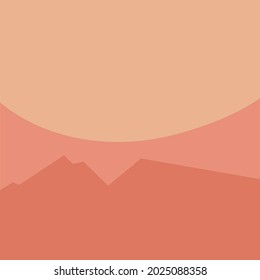 beautiful mountain background, landscape illustration.