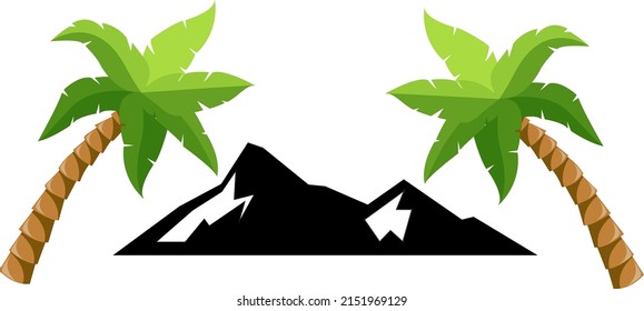 Hermosa ilustración vectorial de fondo montañoso. Buena habitación de fondo, etc.