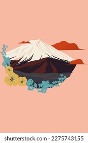 beautiful mountain flower background image