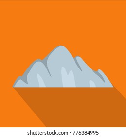 Beautiful mountain icon. Flat illustration of beautiful mountain vector icon for web