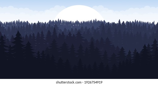 Beautiful mountain landscape background, vector design illustration
