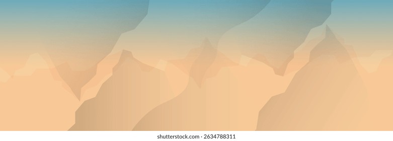 Beautiful mountain landscape, panorama of snow-covered mountains on the background of clear sky.