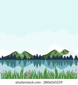beautiful mountain and river views