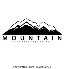 beautiful mountain and rock scenery logo