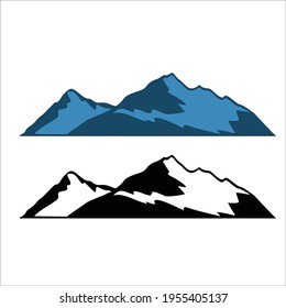 beautiful mountain silhouette vector design
