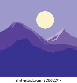 
beautiful mountain vector illustration picture