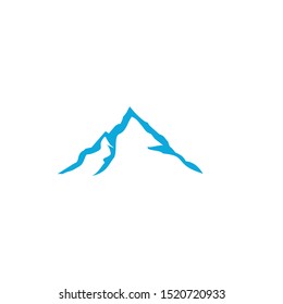 beautiful mountain vector logo for nature tours and snow sports