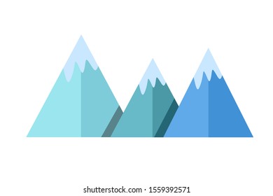 Beautiful mountain vector on a white background