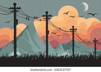 
Beautiful Mountain View of Nature. 
