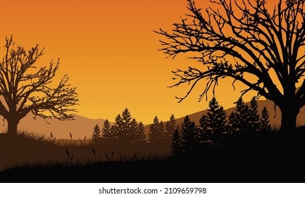 Beautiful mountain view on a riverside in the afternoon