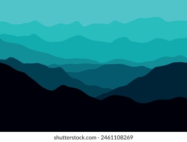 beautiful mountains landscape vector design illustration for background.