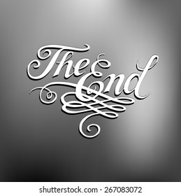 Beautiful movie ending typography "The End"