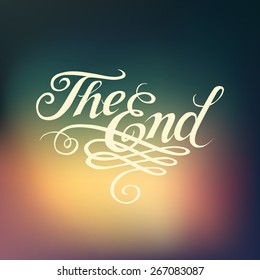 Beautiful movie ending typography "The End"