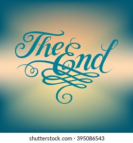 Beautiful movie ending typography "The End"