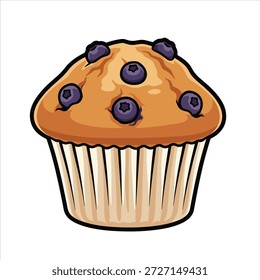 Ein schöner Muffin Kuchen Illustration Vektordesign