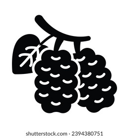 Beautiful mulberry icon design, isolated on white background