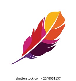Hermoso arte vectorial de plumas multicolor.