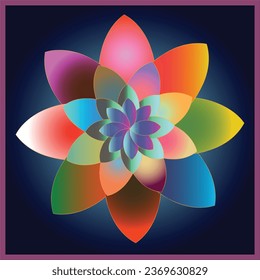 Beautiful Multi Colored Gradient Vector Graphic Illustration