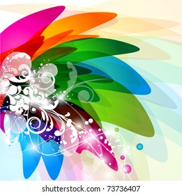 Beautiful multicolor background with decorative elements