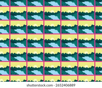 MOOIE EN VEELKLEURIGE CREATIEVE LANDSCHAP LANDSCHAP ACHTERGROND VECTOR KUNST ABSTRACTE ILLUSTRATIE ACHTERGROND, COVER NIEUW ONTWERP PATROON