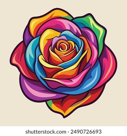 Beautiful Multicolor Rose flower design