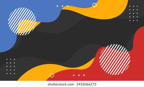 Beautiful multicolor waving background. Abstract geometric wallpaper in flat style. Suitable for web design, templates, banners, cards, covers and others