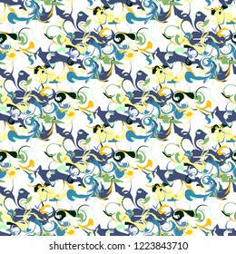 beautiful multicolored background with seamless patterns