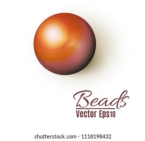 Beautiful multi-colored beads. String beads are realistic. Decorative element.vector illustration.