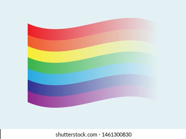 Beautiful multicolored rainbow flag. Vector Illustration. EPS10