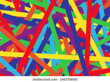 Beautiful multicolored rainbow flag. Vector Illustration. EPS10