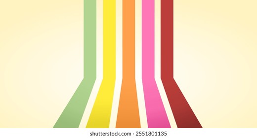 listras verticais multicoloridas bonitas com luz no plano de fundo como info arte gráfica