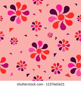 Beautiful multicolour flower pattern seamless design illustration 