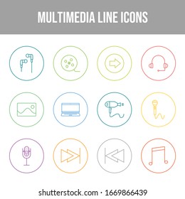 Beautiful Multimedia vector icon set