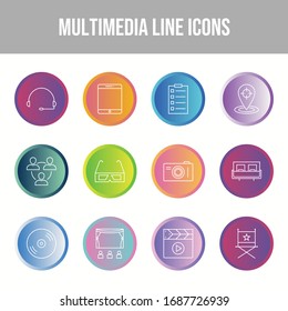 Beautiful Multimedia vector icon set