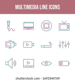 Beautiful Multimedia vector icon set