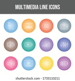 Beautiful Multimedia vector icon set