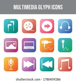 Beautiful Multimedia vector icon set
