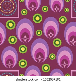 Beautiful multi-shaped geometrical vector seamless pattern background. Great to use for wallpapers, fabric, gift-wrap, and other surfaces of any product. 