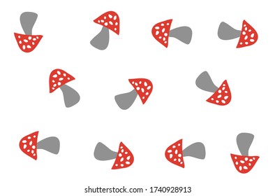 The beautiful mushroom. EPS 10 vector.