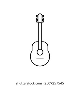 Beautiful music art guitar line icon