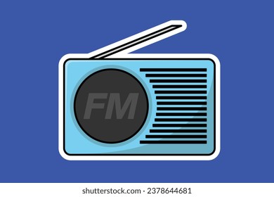 Beautiful Music Tape Sticker vector illustration. Technology recreation icon concept. Cassette tape recorder sticker vector design. Analog media for recording and listening stereo.