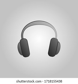 Beautiful musical full-size headphones for listening to music on a white background.