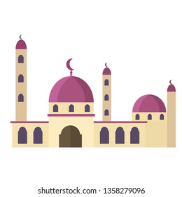 Beautiful muslim temple icon illustration. 