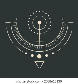 
beautiful mystical illustration esotericism astrology yoga vedas cosmos universe on a dark background