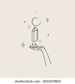 beautiful mystical picture in the style of yoga and self-knowledge on a light background