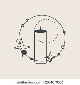 beautiful mystical picture in the style of yoga and self-knowledge on a light background