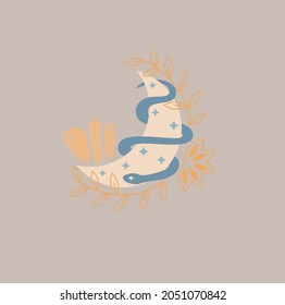 beautiful mystical picture in the style of yoga and self-knowledge on a light background